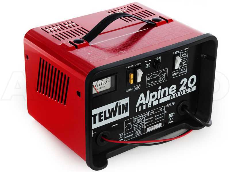 Telwin Alpine 20 Boost Battery Charger - WET batteries with 12/24V voltage - 300 W