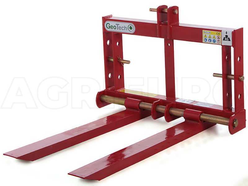 GeoTech D700 - Tractor-mounted loading forks - Rear pallet forks - 700 Kg Load capacity