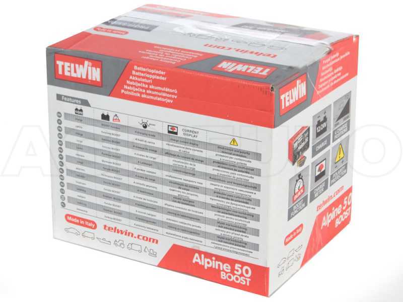 Telwin Alpine 50 Boost Battery Charger - WET batteries with 12/24V voltage - 1000 W