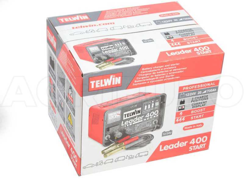Telwin Leader 400 Start Car Battery Charger and Starter - WET/START-STOP 12/24V batteries