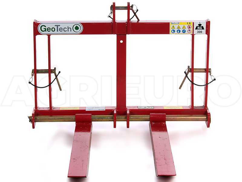 GeoTech D300 - Tractor-mounted loading forks - Rear pallet forks - 300 Kg Load capacity
