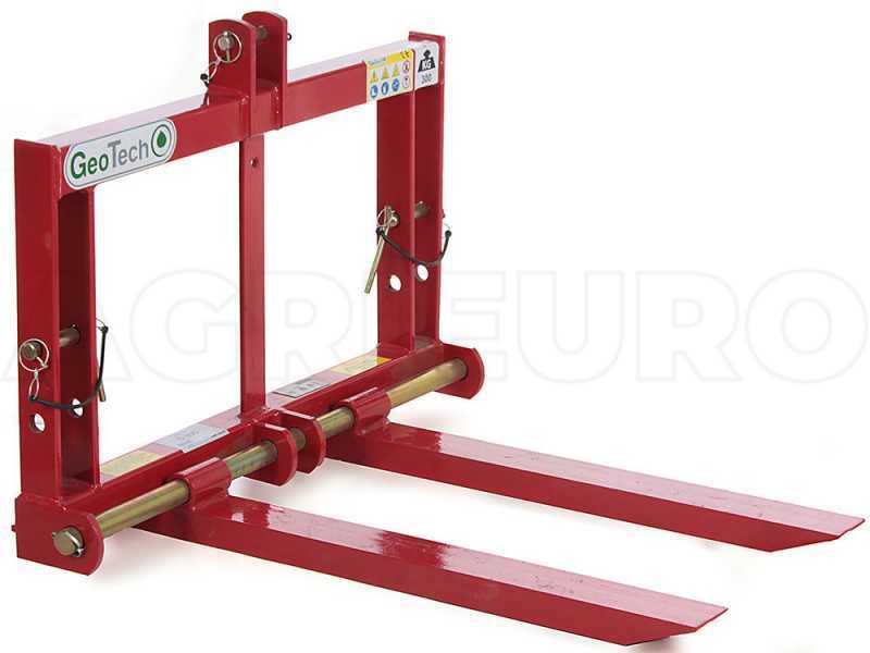 GeoTech D300 - Tractor-mounted loading forks - Rear pallet forks - 300 Kg Load capacity