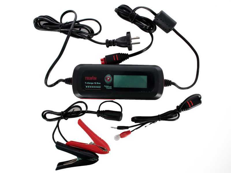 Telwin T-Charge 12 EVO Battery Charger Maintainer Tester - LCD Screen - 6/12V Batteries