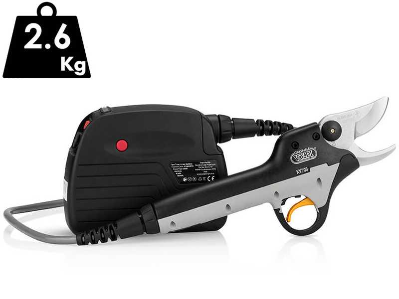 Volpi Kamikaze KV700 Electric Pruning Shears, 4.4 Ah Li-ion battery, max &Oslash;40 mm