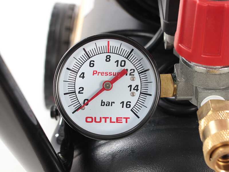 Nuair sil air 244/24 - Electric Wheeled Air Compressor - 1.5 Hp Motor - 24 L Oilless - Silenced