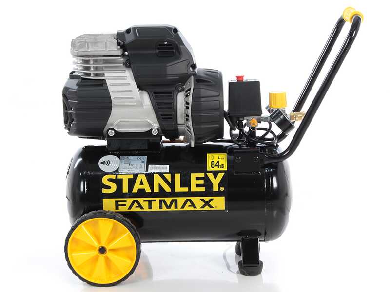 Stanley sil air 244/24 - Electric Wheeled Air Compressor - 1.5 Hp - 24 L Oilless - Silenced