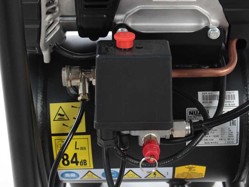 Nuair sil air 244/10 PCM - Vertical Electric Air Compressor - 1.5  Hp - 10 L Oilless - Silenced