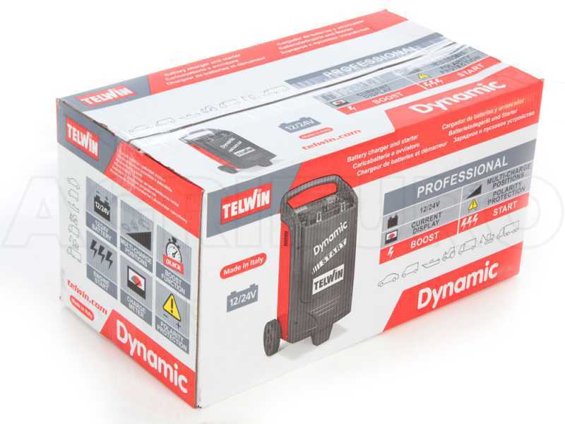Telwin Dynamic 520 Start Car Battery Charger and Starter - WET/START-STOP 12/24 V batteries