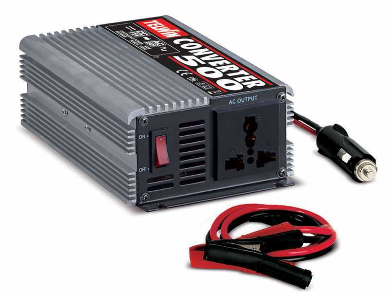 Telwin Converter 500 Inverter Current Converter from 12 V DC to 230 V AC - 500W Power