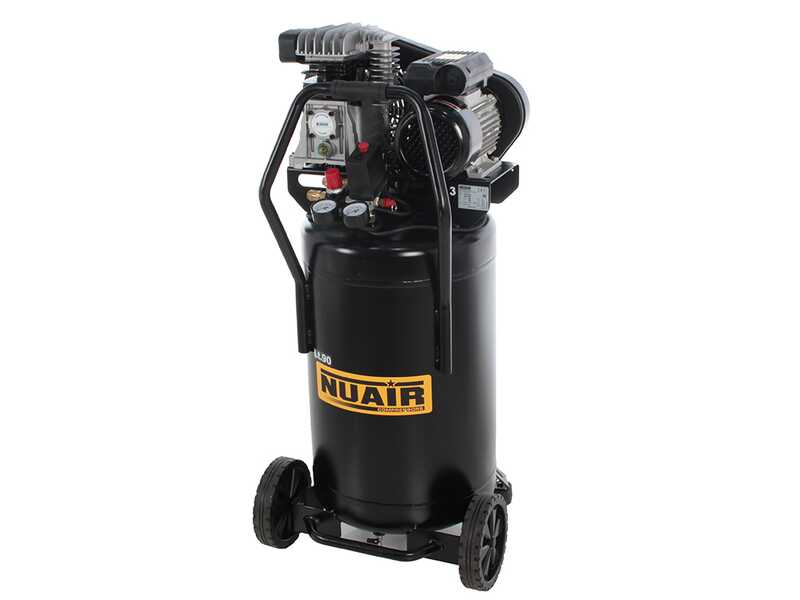 Nuair B2800B/3M/90V - Belt-driven Vertical Electric Air Compressor - 3HP Motor - 90 L