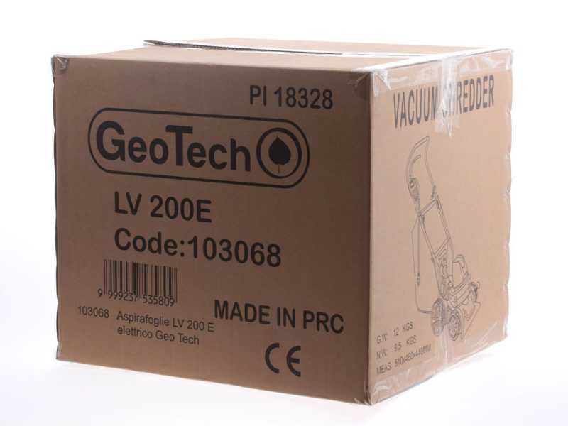 GeoTech LV 200 E Wheeled leaf vacuum - 1600 W electric engine - 45L leaf collector - blower