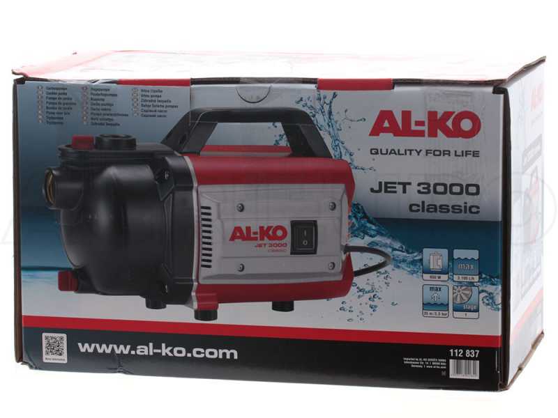 AL-KO Jet 3000 Classic Electric Pump for Irrigation - 650W garden pump