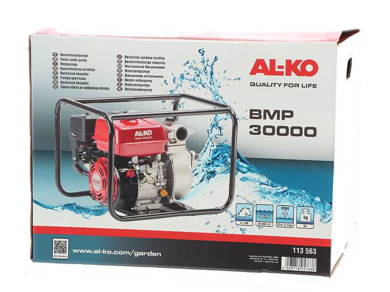AL-KO BMP 30000 Petrol Water Pump - Self-priming - 50 mm Fittings, 2 inches