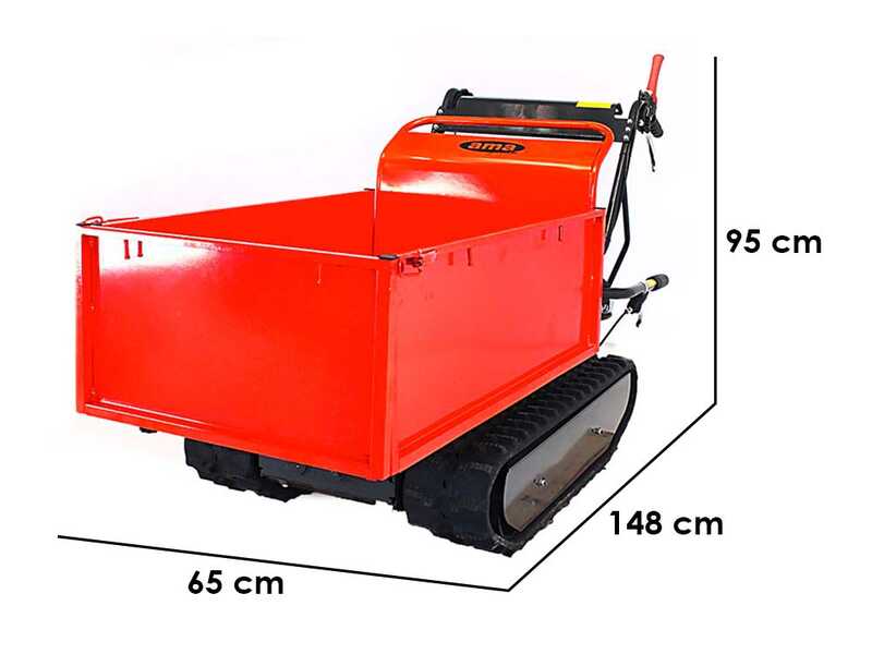 AMA TAG500T Tracked Power Barrow with extensible dumper - Load capacity 500 Kg