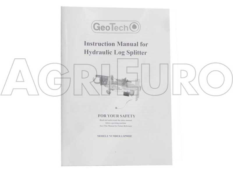 GeoTech LSP9 HE EVO - Electric Log Splitter - Horizontal - 230V