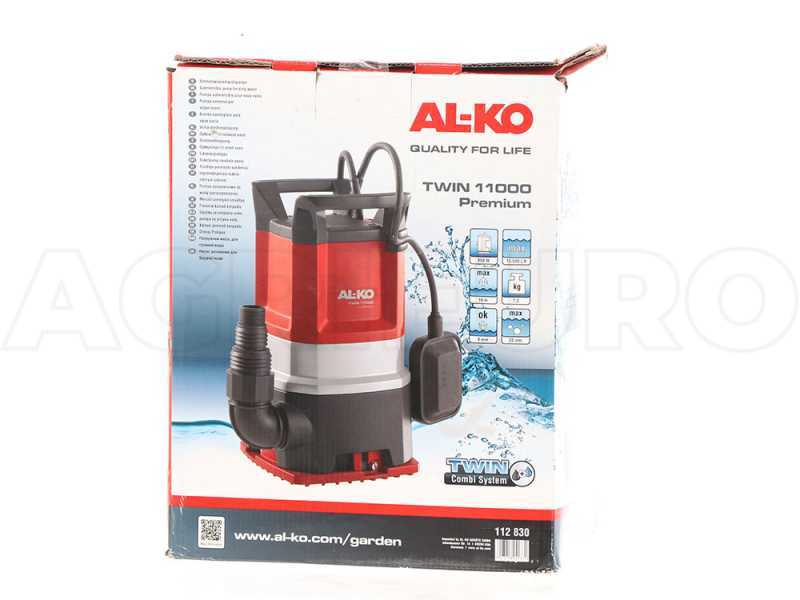 AL-KO TWIN 11000 Premium Electric Submersible Pump for Clean/Dirty Water - 750W