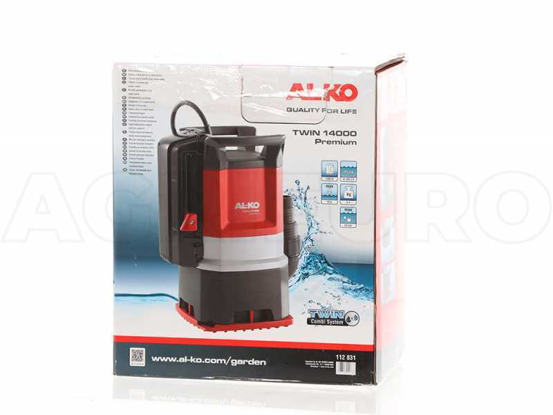 AL-KO TWIN 14000 Premium Electric Submersible Pump for Clean and Dirty Water - 950W