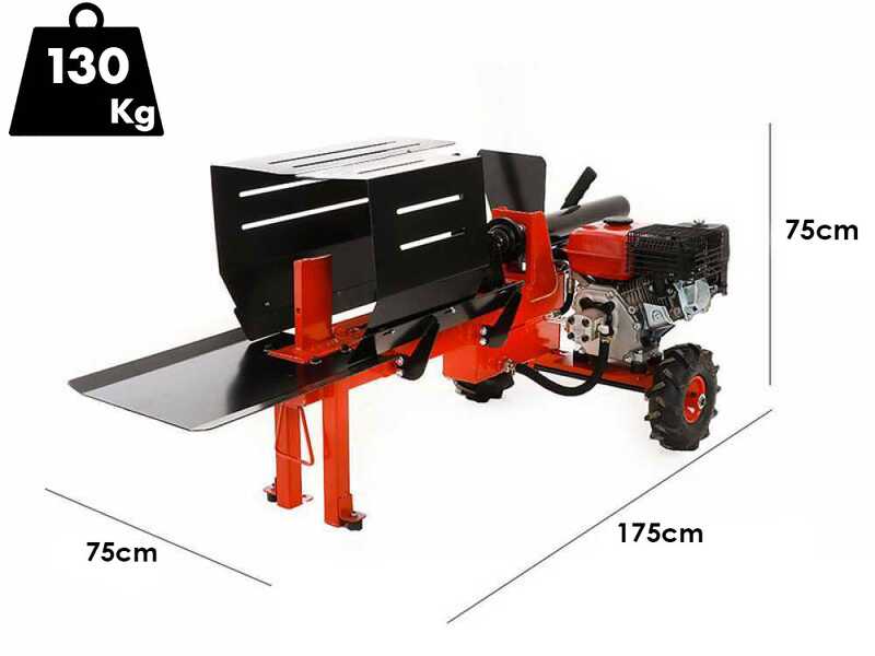 GeoTech LS 12-50 HG Horizontal Log Splitter with Petrol Engine - 12 T Splitting Force