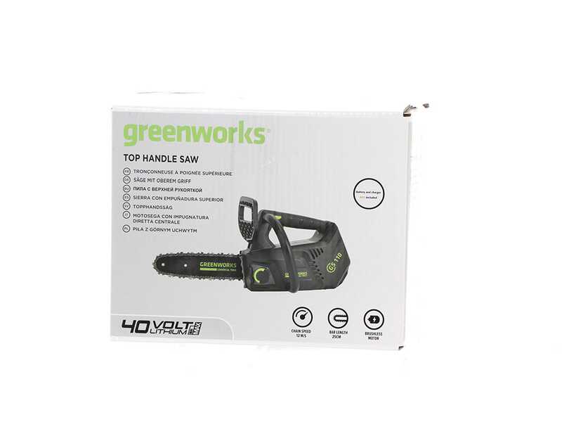 Greenworks GD40TCS - Pruning Electric Chainsaw - 40V - WITHOUT BATTERY AND CHARGER