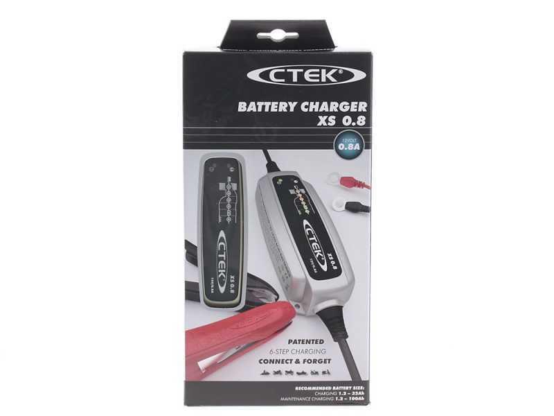 CTEK XS 0.8 Automatic Battery Charger and Maintainer - 12 V Batteries - 6 phases