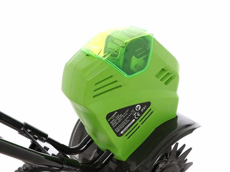 Greenworks G40TL 40 V Wheeled Electric Battery-powered GardenTiller 40 V 4 Ah Battery
