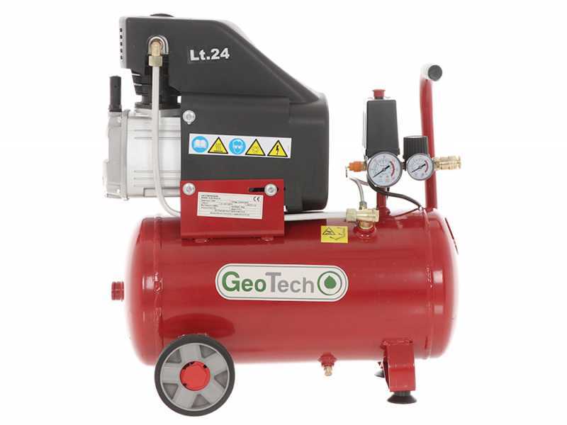 GeoTech AC 24.10.25C - 24L Electric Air Compressor Compressed Air - 2.5 Hp Motor