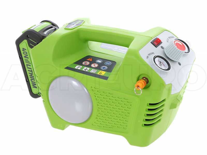 Greenworks store air compressor