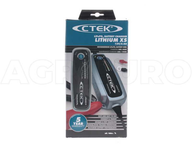 CTEK LITHIUM XS - Battery Charger Maintainer - 8 phases - 12 V Lithium-Iron-Phosphate Battery