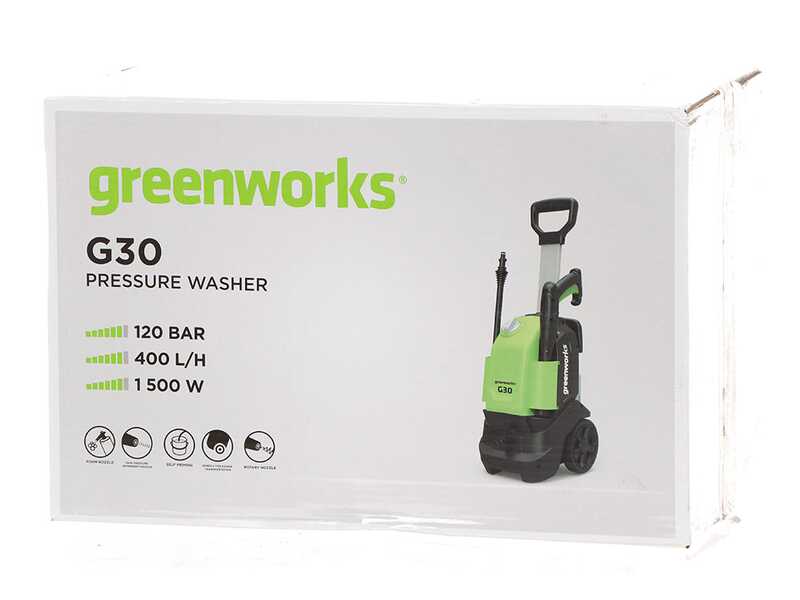 Greenworks G30 Pressure Washer - Lightweight and Compact - 120 bar max. - Portable