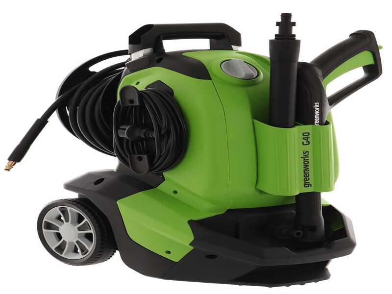 Greenworks G40 Pressure Washer Small sized 130 bar max. 1900W Hose Reel