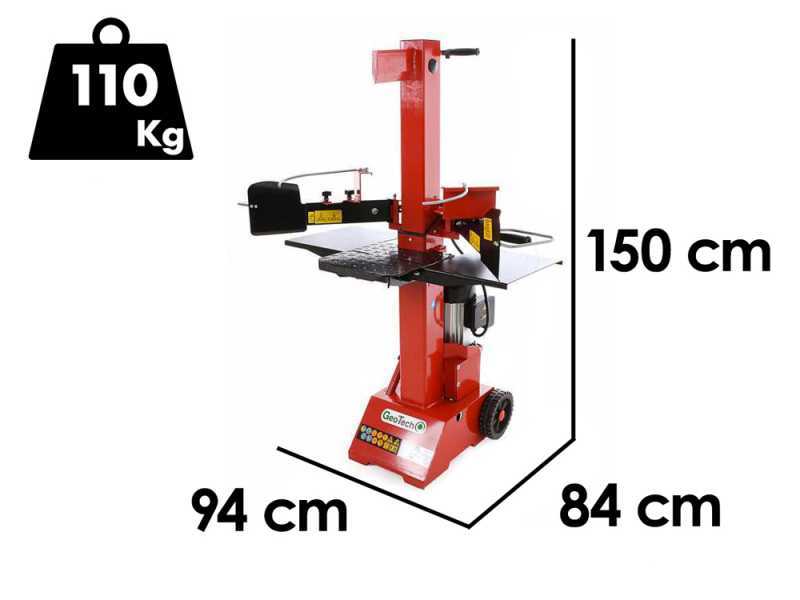 GeoTech SPVE 8-55 Vertical Log Splitter with Single-Phase Electric Motor - 8 Tons
