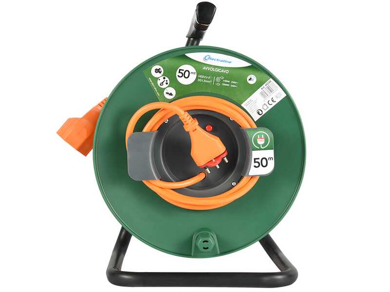 Electraline Cable reel - 50 m - Universal socket 3 x 1.5 (3 cables with 1.5 mm&sup2; section)
