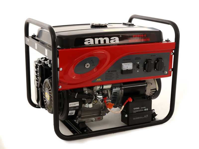 AMA QF6000E - 6.5 kW Power Generator with AVR and Electric Start - DC 6 kW Single-phase