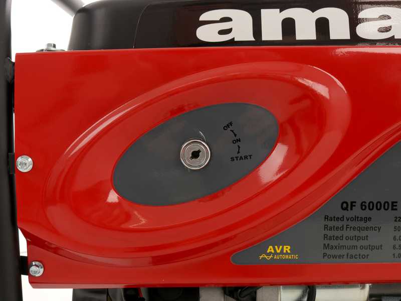 AMA QF6000E - 6.5 kW Power Generator with AVR and Electric Start - DC 6 kW Single-phase