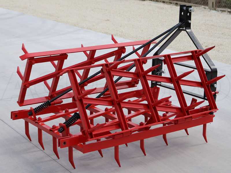 AgriEuro EPM40 medium series fixed tooth harrow -  portable / towed - 40 teeth, foldable - 200 cm
