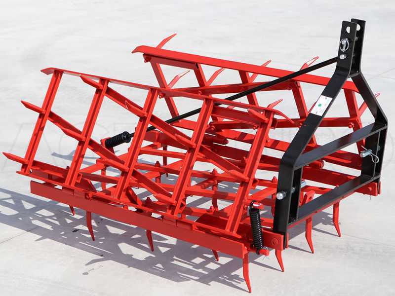AgriEuro EPL40 light fixed tooth harrow -  portable / towed - 40 teeth, foldable - 200 cm