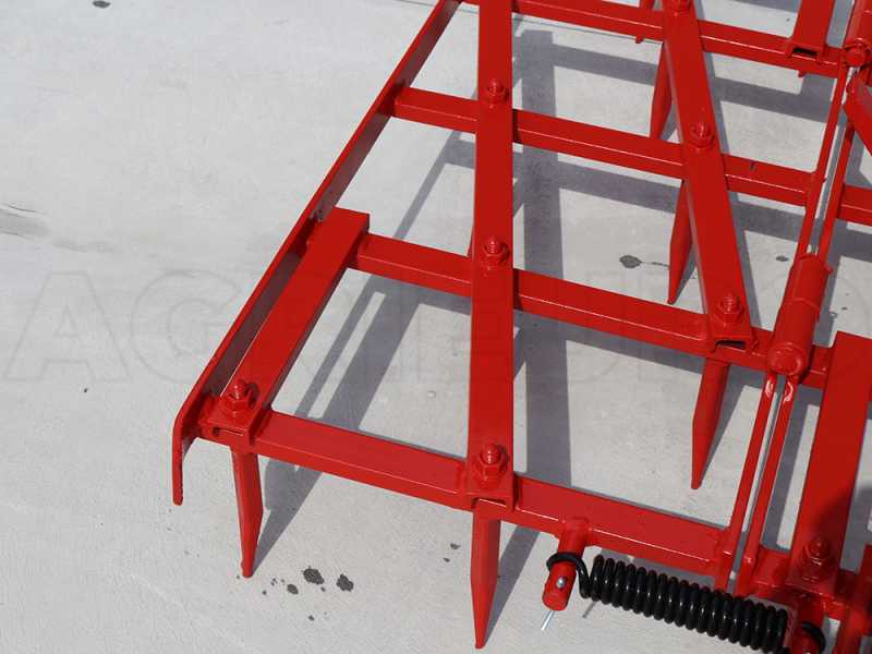 AgriEuro EPL40 light fixed tooth harrow -  portable / towed - 40 teeth, foldable - 200 cm
