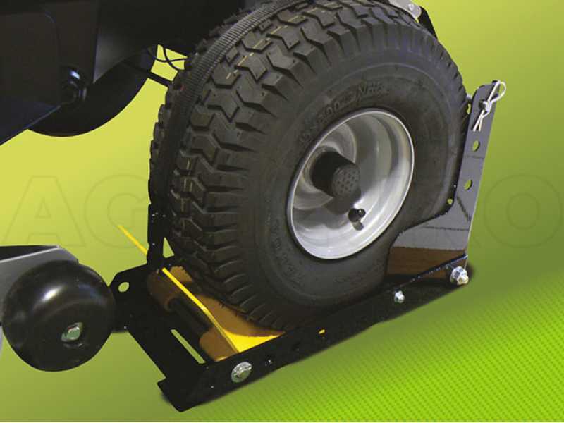 Riding lawn mower wheels clearance
