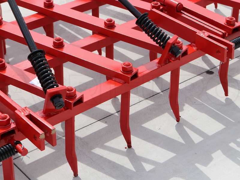 AgriEuro EPPR50 heavy-duty reinforced fixed tooth harrow -  portable / towed - 50 teeth - 250 cm