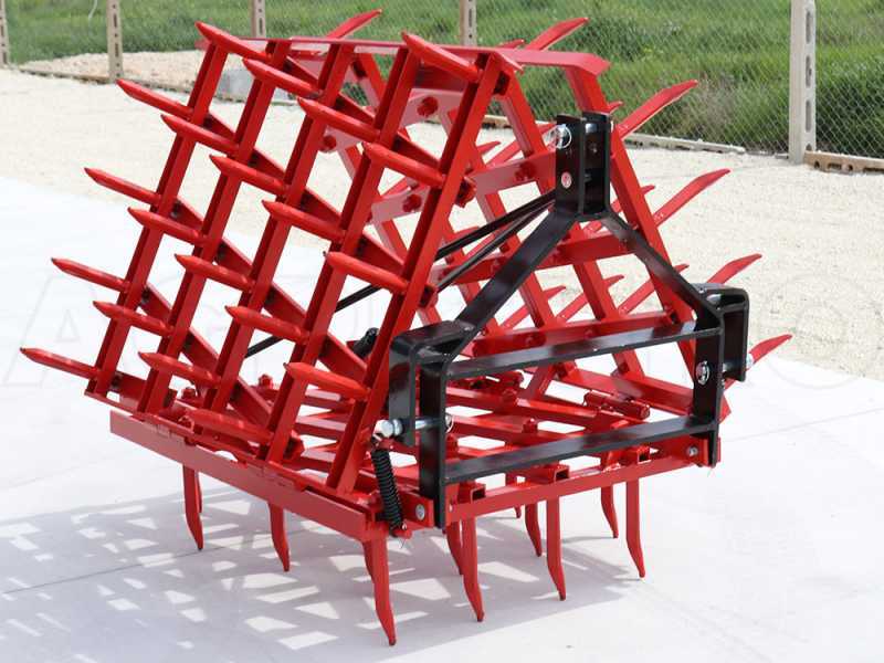 AgriEuro EPPR60 heavy-duty reinforced fixed tooth harrow -  portable / towed - 60 teeth - 300 cm