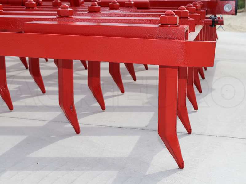 AgriEuro EPPR60 heavy-duty reinforced fixed tooth harrow -  portable / towed - 60 teeth - 300 cm