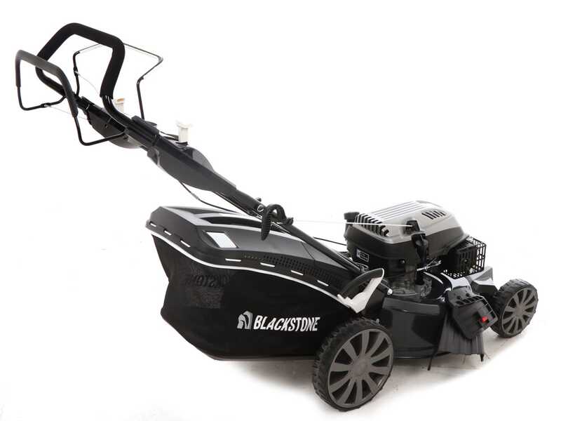 Blackstone SP530 Deluxe Self-propelled Petrol Lawn Mower: Grass Collection, Mulching, Side Discharge and Rear Discharge