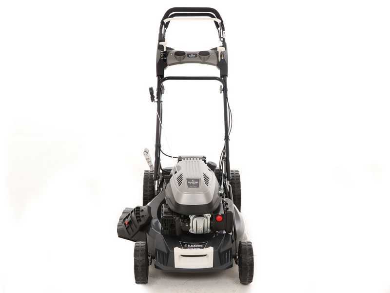 Self propelled mower sales with bagger