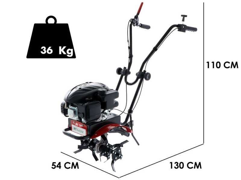 Benassi BL 20 -  4.5 HP Petrol Garden Tiller - Loncin LC1P65FE Engine