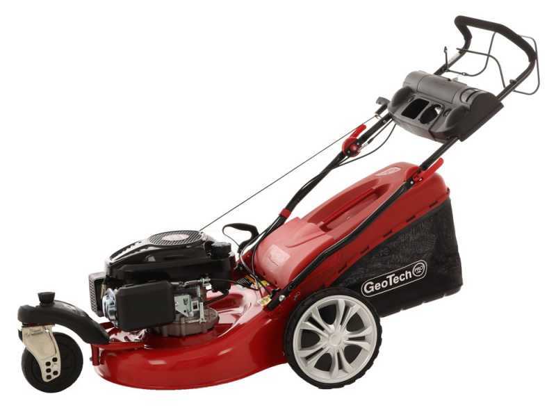 GeoTech Pro S53 3 BMSWG L200 Self propelled Petrol Lawn Mower with Single Front Pivoting Wheel