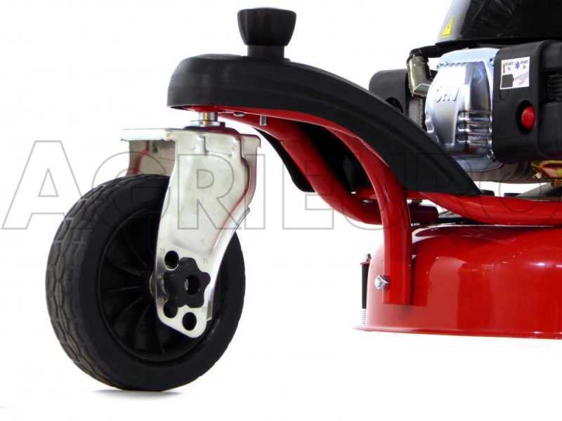 Swivel front wheel lawn mower top