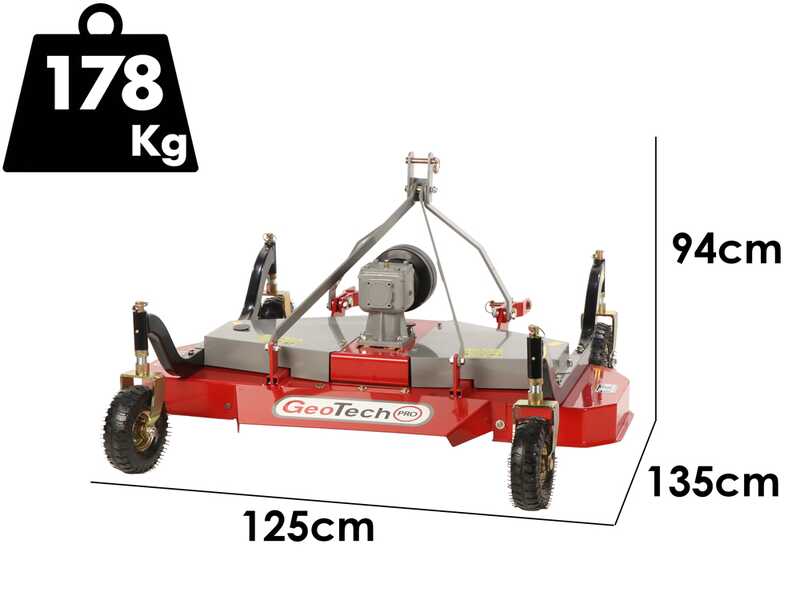 Geotech Pro TLP 160 - Tractor mower - 3 rotors with 1 blade