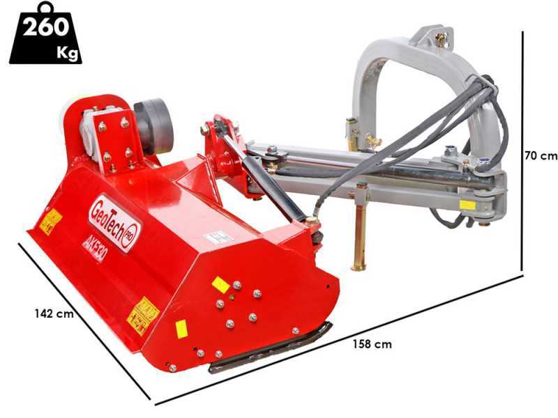 GeoTech Pro AKF130 - Side mulcher for tractor - Lightweight series
