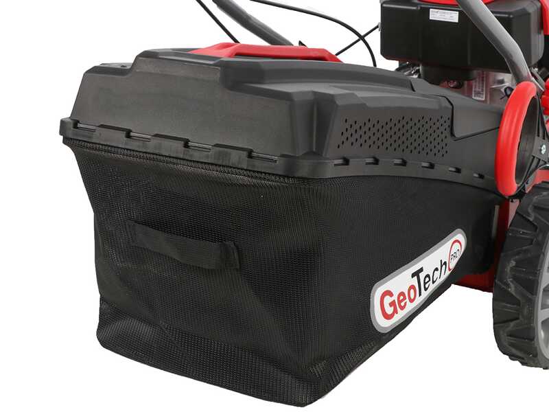 GeoTech Pro S46-140BG Petrol Lawn Mower - Self-propelled 2 in 1: Grass Collection + Rear Discharge