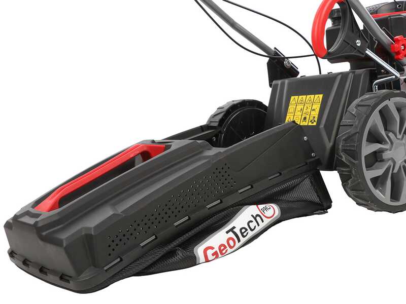 GeoTech Pro S46-140BG Petrol Lawn Mower - Self-propelled 2 in 1: Grass Collection + Rear Discharge